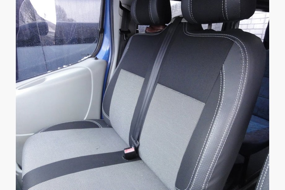 Nissan Primastar 2002–2014 Auto sēdekļu pārvalki (ekoāda un audums, Premium) Foto 6