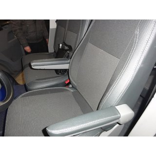 Auto sēdekļu pārvalki (ekoāda un audums, Premium) Volkswagen T5 Caravelle 2004–2010 foto 3