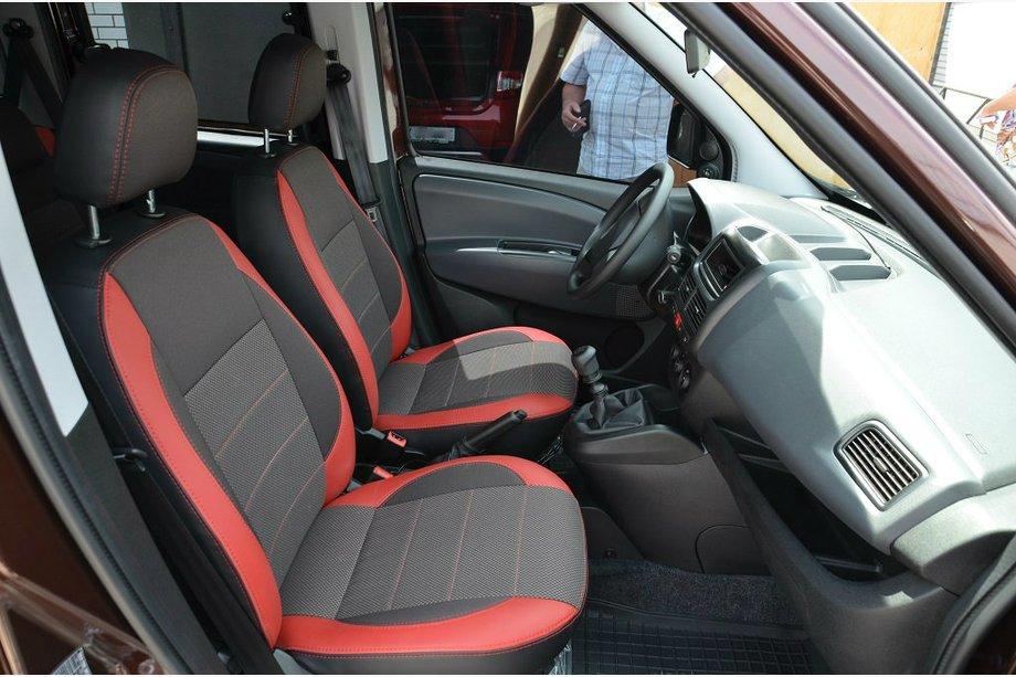Fiat Doblo II 2010–2022 Auto sēdekļu pārvalki Premium (kombinēti, pilnam salonam) Image
