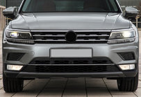 Volkswagen Tiguan 2016–2023 Nerūsējošā tērauda uzlika priekšējam bamperim 2016-2020 foto 1