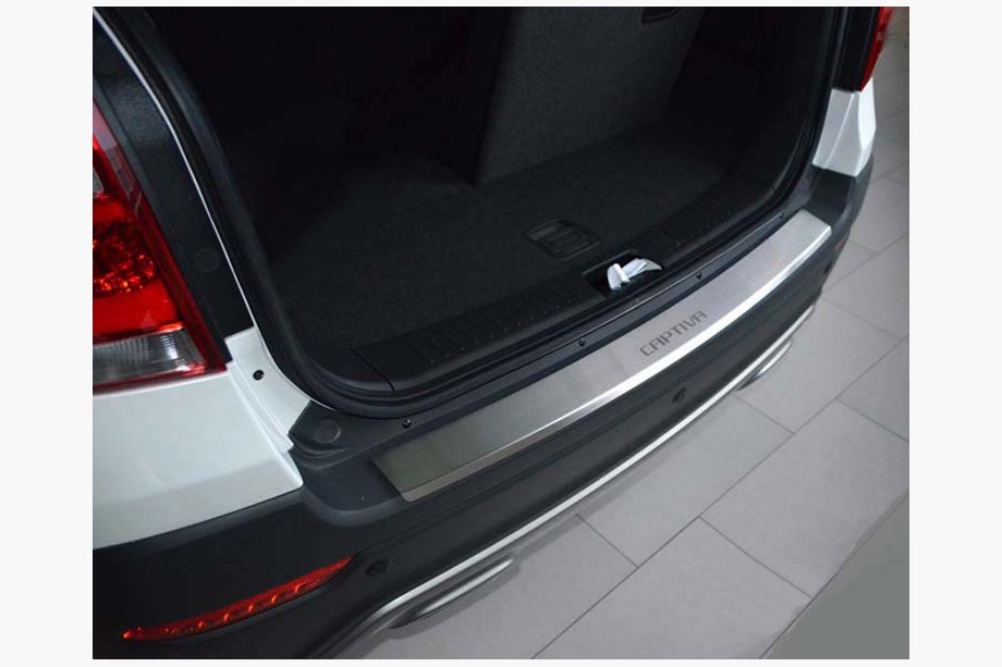 Chevrolet Captiva 2006–2019 NataNika aizmugurējā bufera aizsarguzlika ar ieliektu malu (2011+, nerūsējošais tērauds) Image