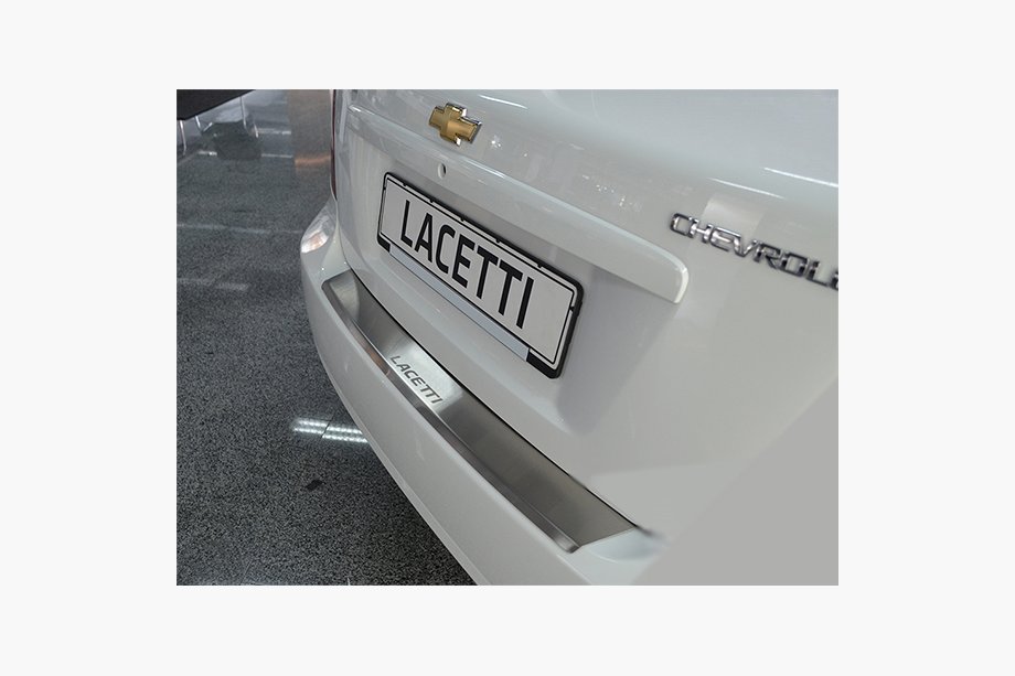 Chevrolet Lacetti 2003–2024 Aizmugurējā bampera aizsarguzlika ar ieloku Natanika (nerūsējošais tērauds) Image
