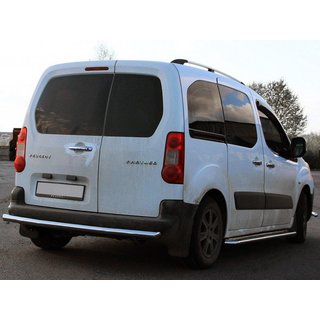 Aizmugures aizsargstienis AK002 (nerūsējošais tērauds) Peugeot Partner Tepee 2008–2018 foto 1