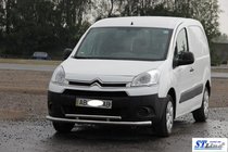 Peugeot Partner Tepee 2008–2018 Priekšējais aizsargstienis ST016 (nerūsējošais tērauds) 51/42 mm foto 2