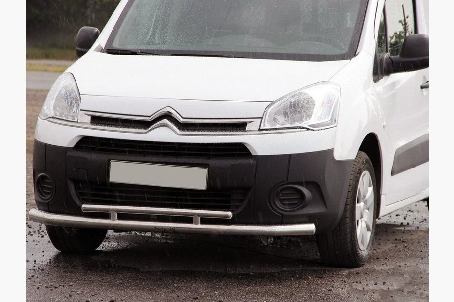 Peugeot Partner Tepee 2008–2018 Priekšējais aizsargstienis ST016 (nerūsējošais tērauds) 51/42 mm Image