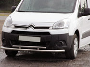 Peugeot Partner Tepee 2008–2018 Priekšējais aizsargstienis ST016 (nerūsējošais tērauds) 51/42 mm foto 1