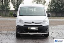 Peugeot Partner Tepee 2008–2018 Priekšējais aizsargstienis ST016 (nerūsējošais tērauds) 51/42 mm foto 4