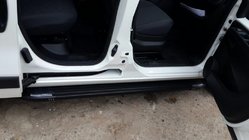 Fiat Fiorino/Qubo 2008–2024 Sānu sliekšņi Rainbow Black (2 gab., alumīnija profils) foto 4