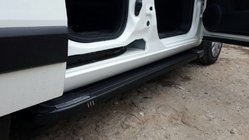 Fiat Fiorino/Qubo 2008–2024 Sānu sliekšņi Rainbow Black (2 gab., alumīnija profils) foto 7