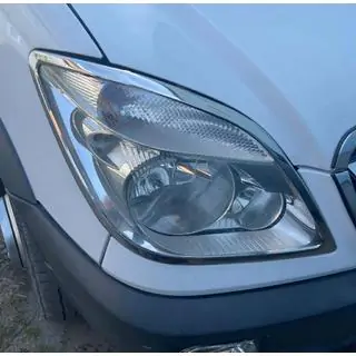 Priekšējo lukturu uzlikas (2006-2013, 2 gab., nerūs. tērauds) Mercedes Sprinter W906 2006–2018 foto 1