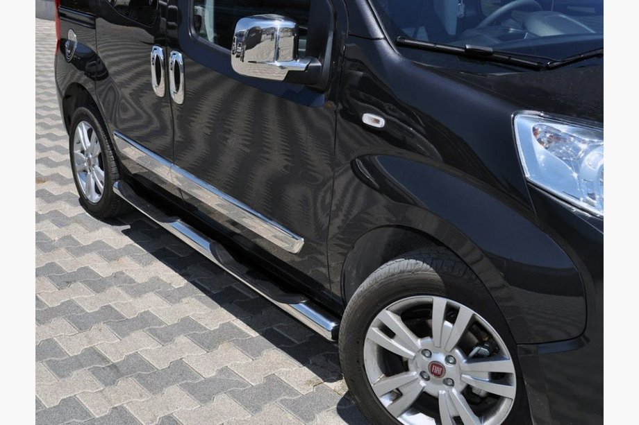 Citroen Nemo 2007–2017 Sānu caurules (2 gab., nerūs. tērauds) Ø70 ar plastmasas stiprinājumiem Image