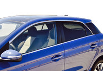 Hyundai I-20 2014–2020 Pilns logu apmaļu komplekts (10 gab., nerūsējošais tērauds) foto 1