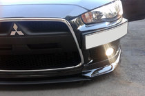 Mitsubishi Lancer X 2008– Numura zīmes turētājs (plastmasa) Spīdīgi melns foto 5