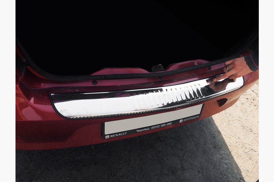 Dacia Logan I 2008–2012 Aizmugurējā bufera uzlika Carmos (nerūsējošais tērauds) Image
