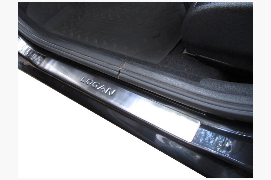 Renault Logan I 2008–2013 Sliekšņu uzlikas OmsaLine (4 gab., nerūsējošais tērauds) Image