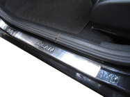 Renault Logan I 2008–2013 Sliekšņu uzlikas OmsaLine (4 gab., nerūsējošais tērauds) foto 1