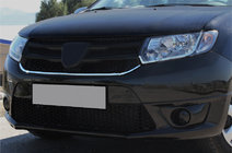 Renault Sandero 2013–2022 Radiatora restes uzlikas (nerūsējošais tērauds) foto 1