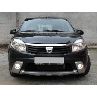 Priekšējā bampera lūpas uzlikas (3 gab., krāsošanai) Renault Sandero 2007–2013 foto 1