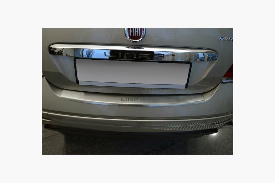 Fiat Linea 2006–2018 Aizmugurējā bufera uzlika ar atloku Nataniko (2012+, nerūsējošais tērauds) Image