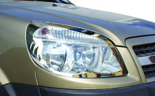 Fiat Doblo I 2005–2010 Priekšējo lukturu uzlikas (2 gab., nerūsējošais tērauds) foto 1