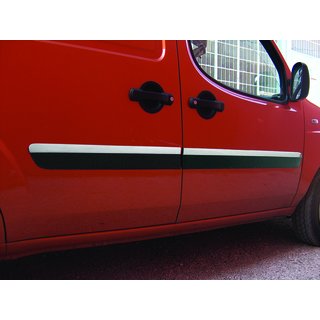 Durvju moldingi, šaurais modelis (4 gab., nerūsējošais tērauds) Fiat Doblo I 2005–2010 foto 3