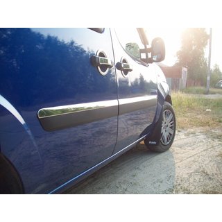 Durvju moldingi, šaurais modelis (4 gab., nerūsējošais tērauds) Fiat Doblo I 2005–2010 foto 2