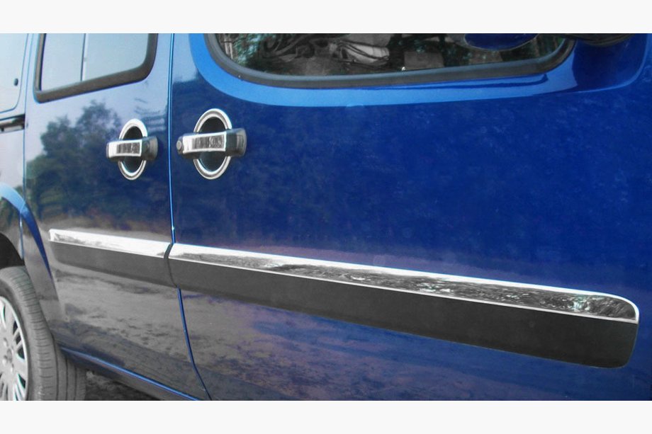 Fiat Doblo I 2005–2010 Durvju moldingi, šaurais modelis (4 gab., nerūsējošais tērauds) OmsaLine – itāļu nerūsējošais tērauds Image