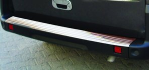 Fiat Doblo I 2005–2010 Aizmugurējā bufera uzlikas OmsaLine (nerūsējošais tērauds) Glancēta foto 2
