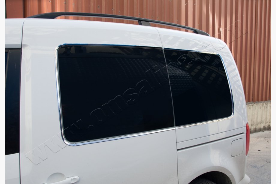 Volkswagen Caddy 2004–2010 Aizmugurējo logu apmales (12 gab., nerūsējošais tērauds) Image
