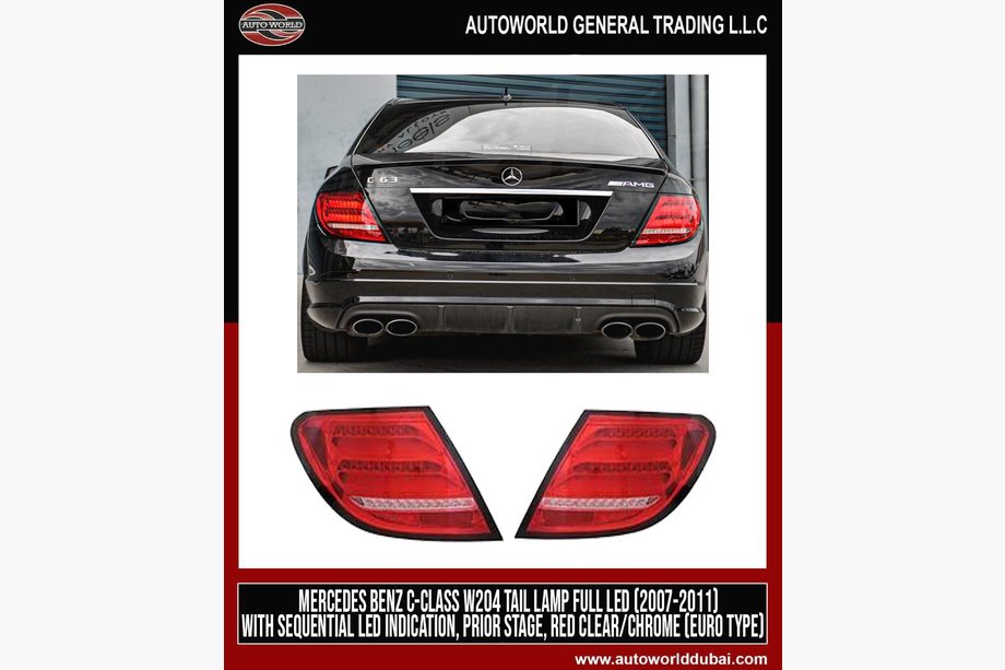 Mercedes C klase W204 2007–2015 LED aizmugurējie lukturi (2007-2011, 2 gab.) Image