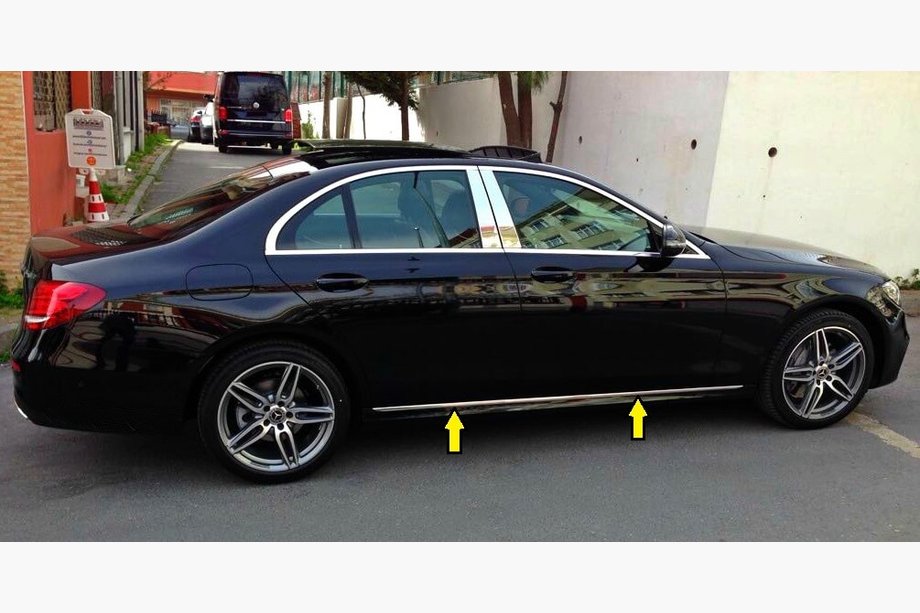 Mercedes E-klase W213 2016–2023 Hromēts durvju moldinga pārklājums tips-1 (4 gab., nerūsējošais tērauds) Image