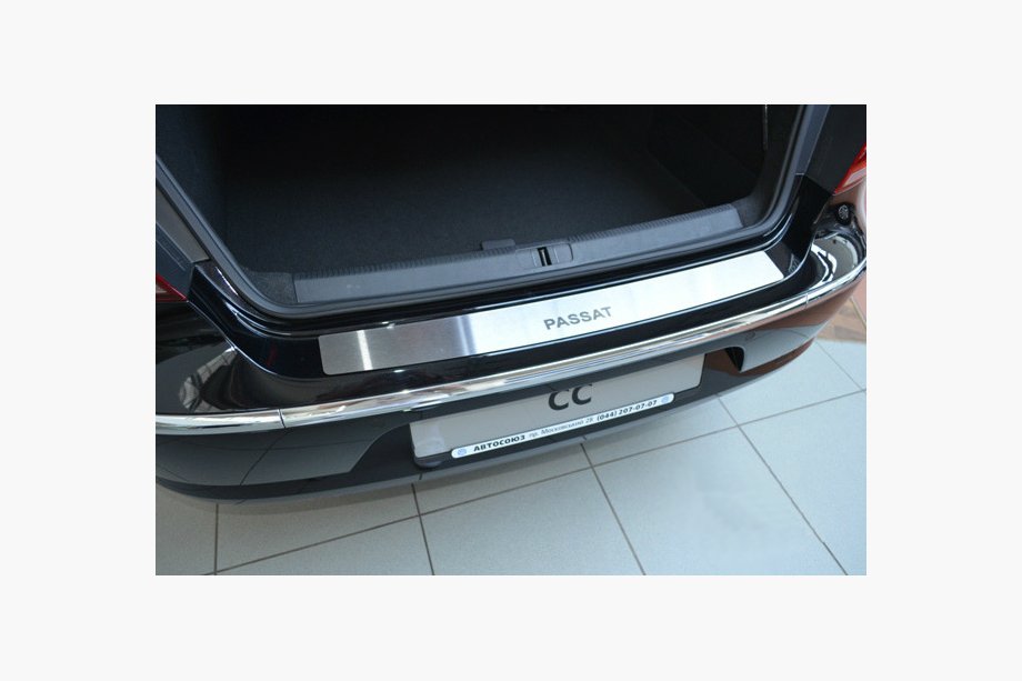 Volkswagen Passat CC 2008–2017 Natanika aizmugurējā bufera aizsarguzlika (nerūsējošais tērauds) Image