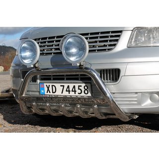 Priekšējais bullbar WT003 (nerūsējošais tērauds) Volkswagen T5 Transporter 2003–2010 foto 3