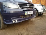 Mercedes Viano 2004–2014 Priekšējā bampera lūpas uzlika (4 lukturiem), krāsojama foto 3