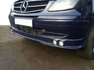 Mercedes Viano 2004–2014 Priekšējā bampera lūpas uzlika (4 lukturiem), krāsojama foto 1
