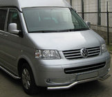 Volkswagen T5 2010–2015 Apakšējais bampera lūpas spoilers, viļņots (nerūsējošais tērauds) foto 1
