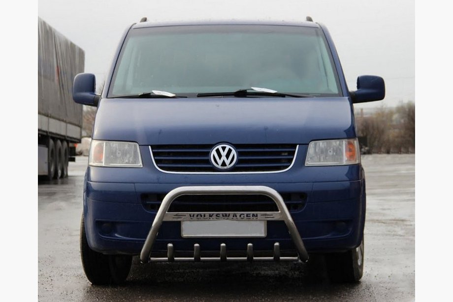 Volkswagen T5 Multivan 2003–2010 Priekšējais bullbar WT003 (nerūsējošais tērauds) 51 mm, bez uzraksta Image