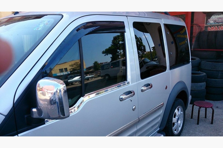 Ford Connect 2010–2013 Ārējā logu apmale (2 gab., nerūs. tērauds) OmsaLine – itāļu nerūsējošais tērauds Foto 2