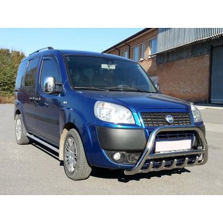 Bullbar WT003 (nerūsējošais tērauds) Fiat Doblo I 2005–2010