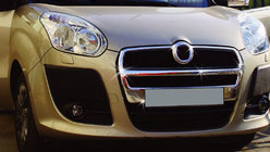 Fiat Doblo II 2010–2022 Radiatora režģa uzlikas (2010-2015, PILNS KOMPLEKTS, nerūsējošais tērauds) foto 1