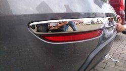 Fiat Linea 2006–2018 Aizmugurējā bampera malas uzlikas (2012↗, nerūsējošais tērauds, 3 gab.) foto 4
