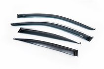 BMW 5. sērija E60/E61 2003–2010 Logu vēja deflektori ar hroma līsti SD (4 gab., HIC) foto 1