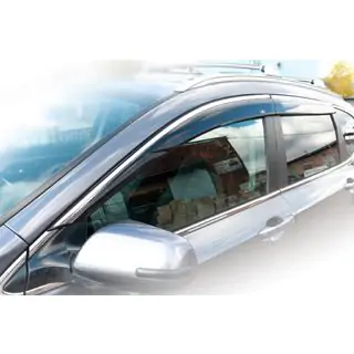 Logu vēja deflektori ar hromētu līsti (4 gab., HIC) Honda CRV 2017–2022 foto 1