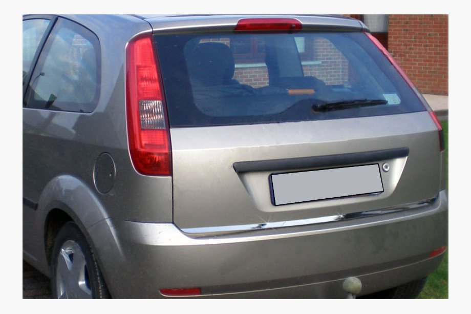 Ford Fiesta 2002–2008 Bagāžnieka vāka malas uzlika (nerūsējošais tērauds) OmsaLine – itāļu nerūsējošais tērauds Foto 1