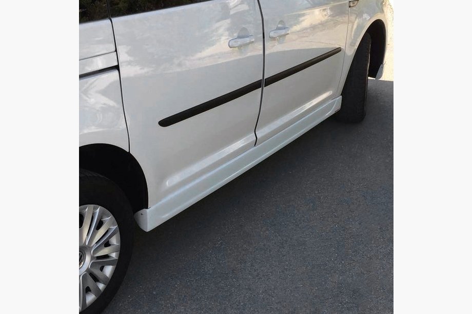 Volkswagen Caddy 2015–2020 Meliset sānu sliekšņu uzlikas (krāsošanai) Foto 2