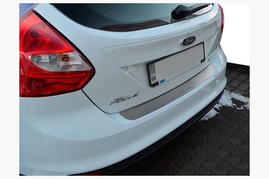 Ford Focus III 2011–2017 Natanika aizmugurējā bufera aizsarguzlika (nerūsējošais tērauds) 2011-2014, universālis Image