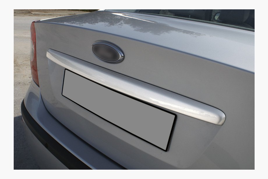 Ford Focus II 2005–2008 Bagāžnieka vāka uzlika (Sedans, nerūsējošais tērauds) OmsaLine – itāļu nerūsējošais tērauds Image