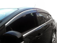 Ford Focus III 2011–2017 Logu deflektori ar hromu (6 gab., Sunflex) Universālis foto 1