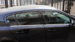 Opel Astra H 2004–2013 Ārējās logu apmales no nerūsējošā tērauda Hečbeks, Carmos — turku tērauds foto 4
