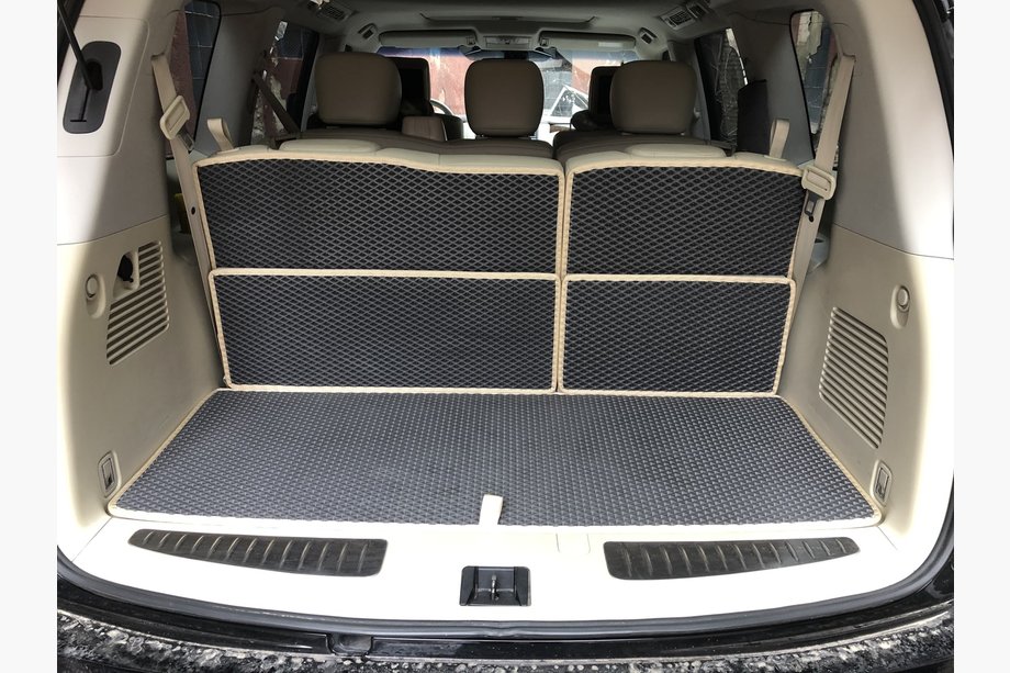 Nissan Armada 2016–2024 Bagāžnieka paklājiņš, 5 daļas (EVA, melns) Image